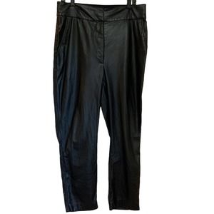Babaton Aritzia Black Vegan Leather Pants sz 12